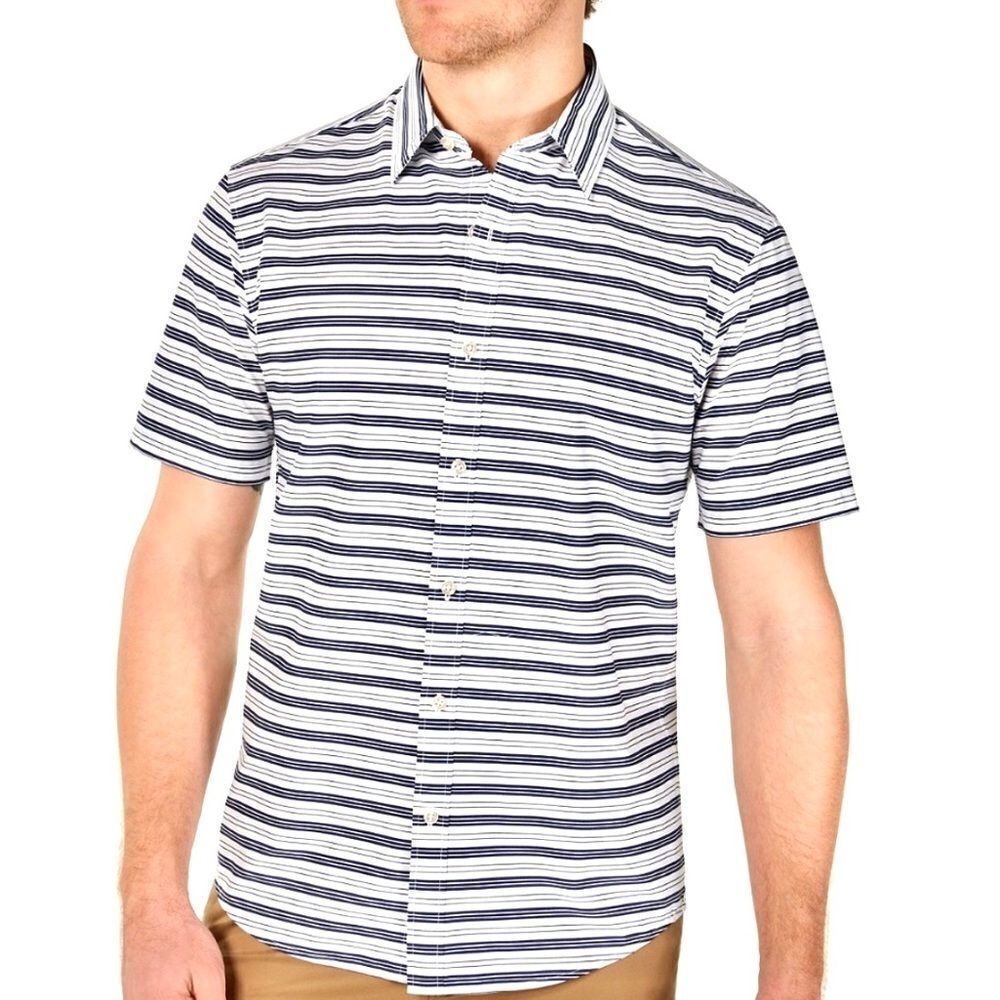 MICHAEL KORS MEN’s SLIM-FIT STRETCH STRIPE SHIRT M - Picture 6 of 12